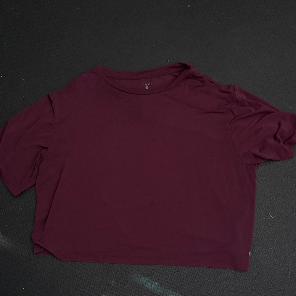 Tavi Noir Burgundy Short Sleeve Women's Top size medium